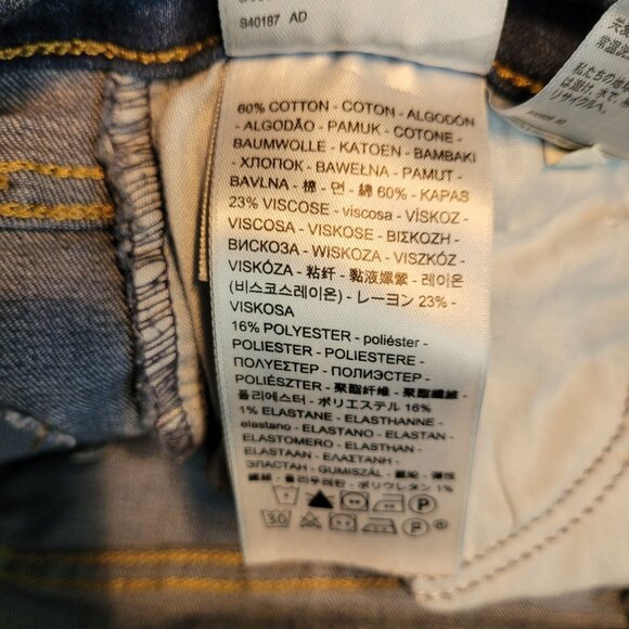 Levi's Jeans Size 27 High Rise Skinny 721 Medium Dark Wash Stretch Denim Western - Picture 5 of 11